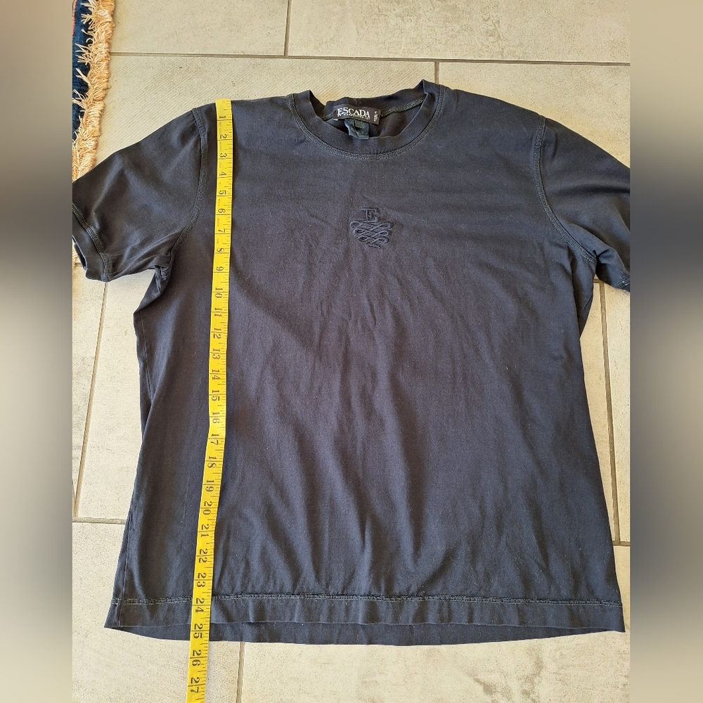 Escada Black Short‎ Sleeve Tee Size 44/M - Picture 7 of 7